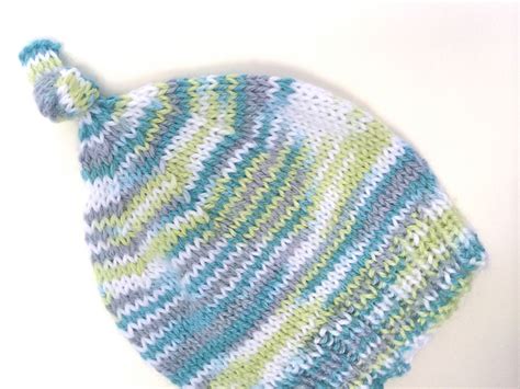 Knitting Pattern Knot Top Newborn Baby Hat To Knit By Swanjay