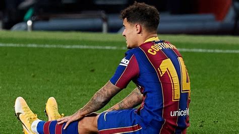 برشلونة ينجو مؤقتا من دفع 20 مليون يورو لصالح ليفربول بعد إصابة كوتينيو