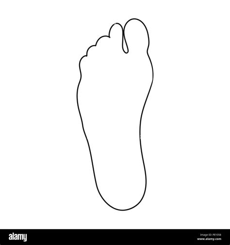Foot Icon In Outline Style Isolated On White Background Part Of Body