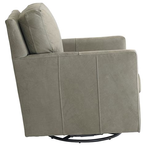 Bassett Trent 1144 09 Contemporary Swivel Glider Chair With Track Arms