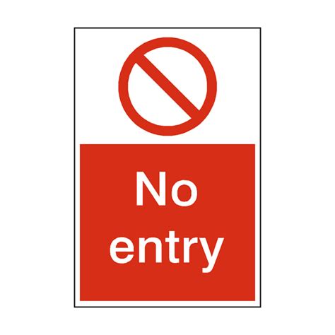 no entry sign pvc safety signs