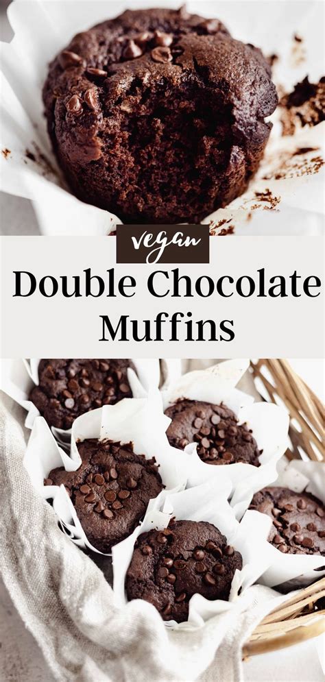 Double Chocolate Healthy Vegan Muffins Vegan Chocolate Chip Muffins