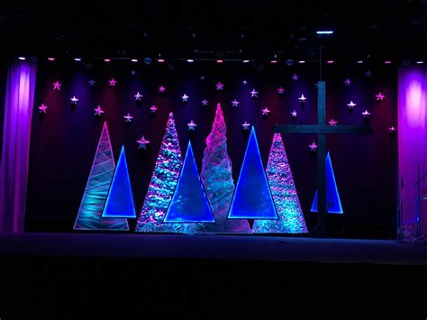 Our Christmas Backdrop For Our Stage At Church This Year Amazing What