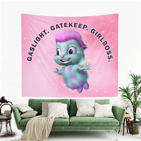 Bibble Gaslight Gatekeep Girlboss Tapestry Hostel Dorm Decor Etsy Uk