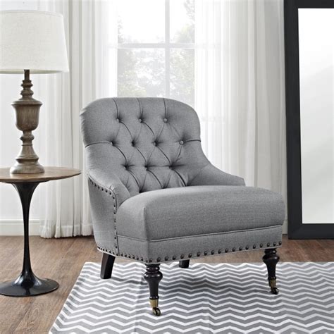 Luxurious Light Gray Accent Chairs Images 