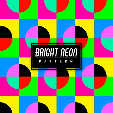 Bright Neon Colorful Shapes Seamless Pattern Background 668939 Vector