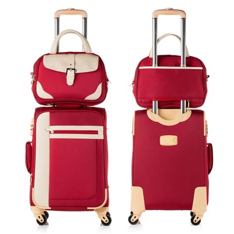 hotsale 14 20 22 24 26inches female travel luggage bags sets on universal wheels girl fashion