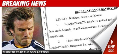 david beckham cheating files declaration denying he had sex with prostitute