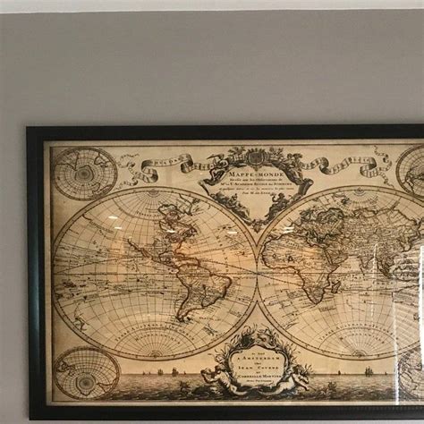 1720 Old World Mapworld Map Wall Art Historic Map Antique Etsy Early