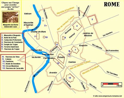 Empereurs Romains Carte Ville De Rome Rome Plan De Rome Ville