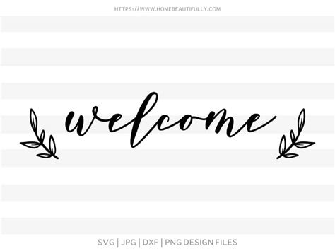 Welcome Sign Cut File Welcome For Silhouette Cricut Welcome Svg Welcome