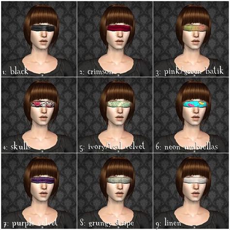 Wild Wild Eyes 9 Recolors Of Roses Blindfold Mesh Sims