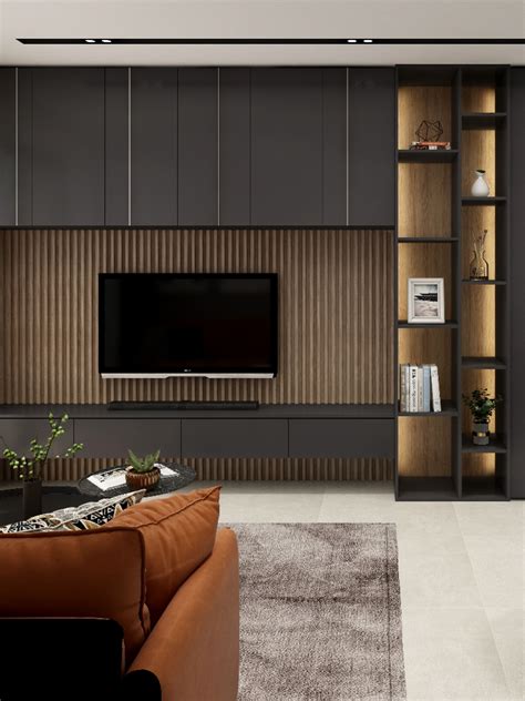 Modern Tv Design Wall Inz Residence Executive Condo Living Room