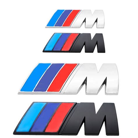 Bmw M Sport Metal Car Emblems Stickers Badges Wing Side Fender Styling