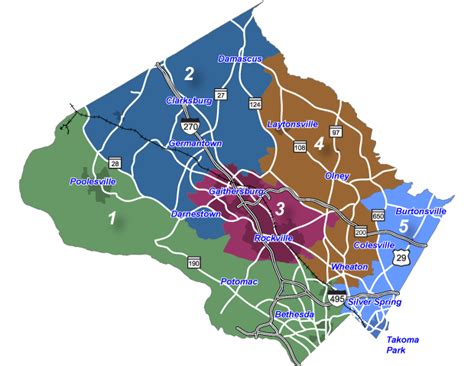 Council Districts Map Montgomery County Council