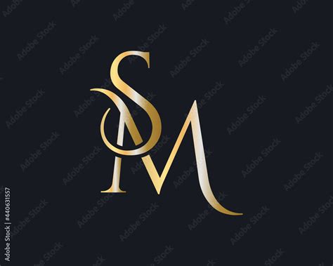Initial Monogram Letter Ms Logo Design Vector Sm Logo Design Stock