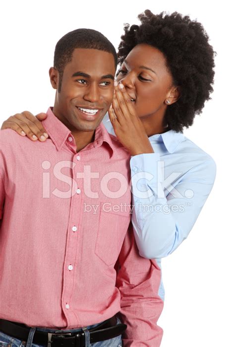 African American Woman Telling A Secret Stock Photos