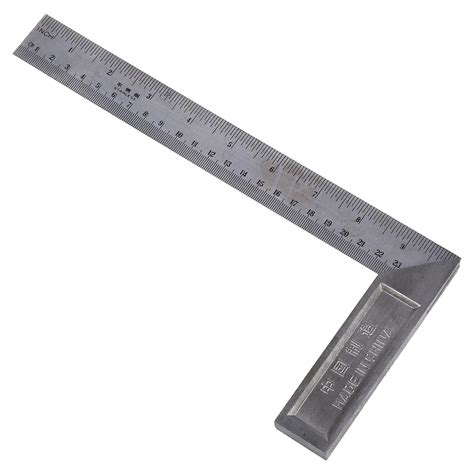 90 Degree 25cm Length Stainless Steel L Square Angle Ruler In Rulers