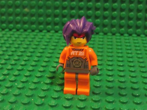 Lego Exo Force Ryo Minifigure 7709 7708 7706 Spiky Purple Hair Orange