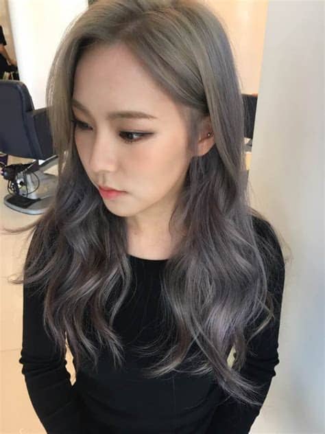 Short haircut for asian hair, hair short styles hairtyles, korean hairtyle, hair styles shaggy asian. lavender-ash-brown-hair-dye-color-2017-fall-winter ...