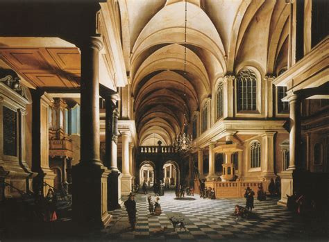 A Church Interior Painting Daniel De Blieck Oil Paintings