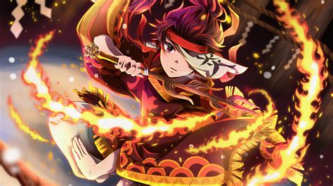 Demon Slayer Wallpaper Tanjiro Fire Anime Wallpaper Hd