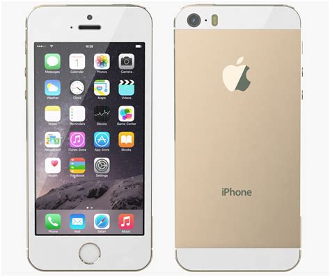 Telephone Apple Iphone 5s Gold 3d Cgtrader