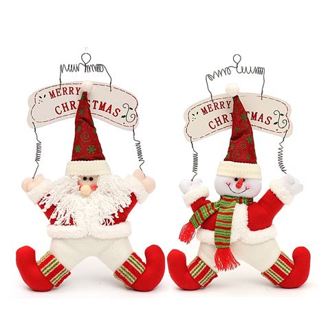 Christmas Decoration Welcome Snowman Santa Claus Door Hanging Party