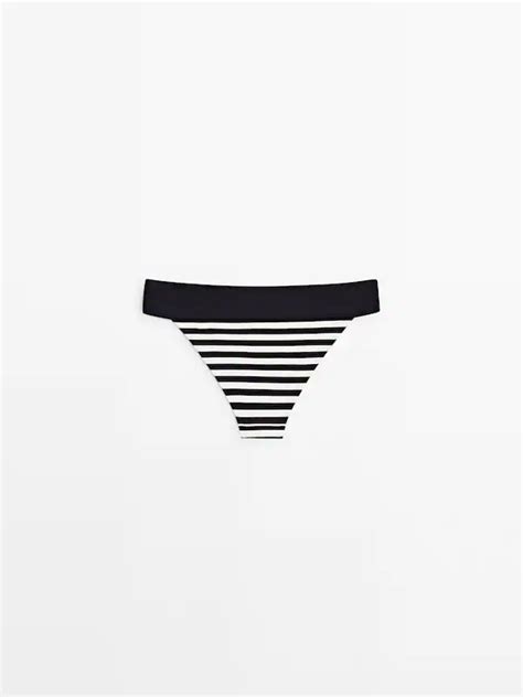 Striped Bikini Bottoms Massimo Dutti France