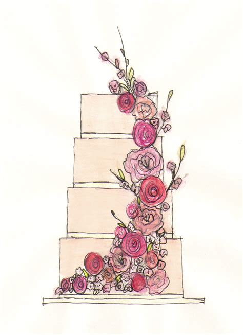 Pin By Marcia Davis On Cake Ideas Cake Sketch Wedding Cake Drawing