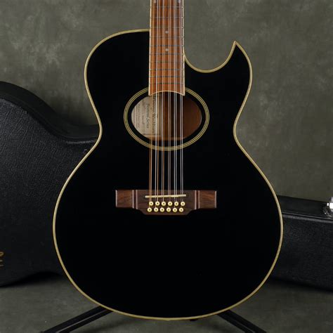 Washburn Mik Ea20 12 String Electro Acoustic Guitar Black Wcase
