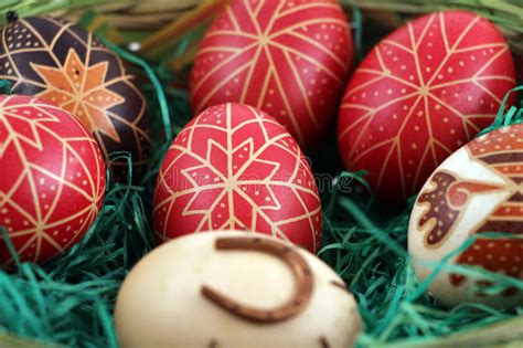 Hand Painted Easter Eggs Stock Image Image Of Celebration 46884937