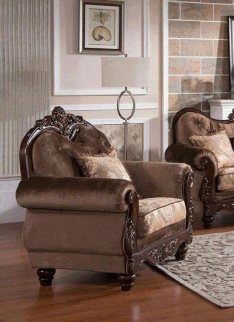 Warm Brown Tufted Armchair Traditional Homey Design Hd 9344 Hd C9344