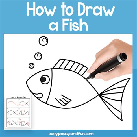 How To Draw A Fish Step By Step Tutorial For Kids Printable Học Wiki