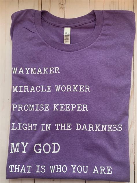 Way Maker Miracle Worker Promise Keeper Light In The Etsy