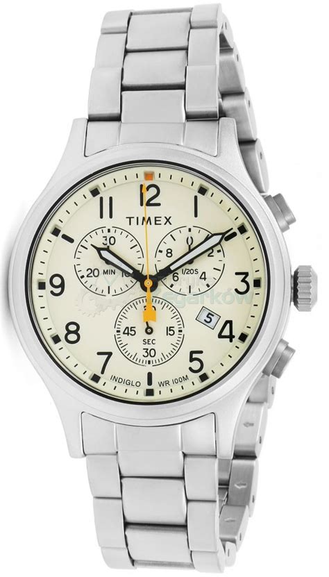 Timex Mens Chronograph Quartz Watch With Stainless Steel Strap