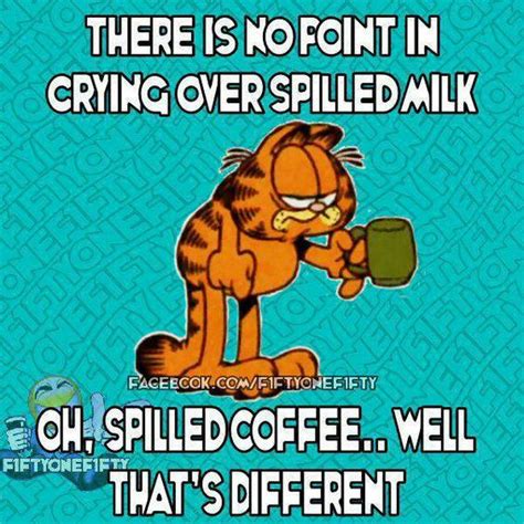 Garfield And Spilled Coffee Snoopy Garfield Pinterest Coffee