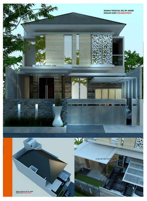 desain rumah  lantai minimalis tropis modern fasade depan desain