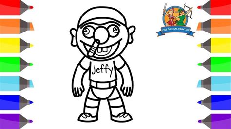 How To Draw Jeffy For Kids Coloring Pages For Kids Jeffy Coloring Pages