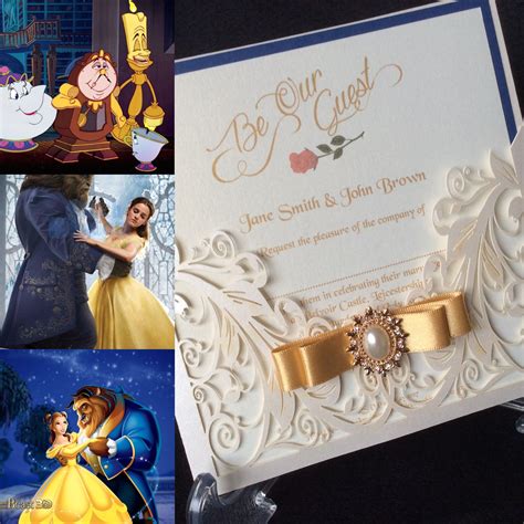 Beauty And The Beast Themed Wedding Stationary Beauty And The Beast