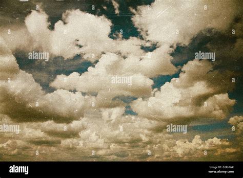 Retro Film Effect Image Of Cloudy Sky Stock Photo Alamy