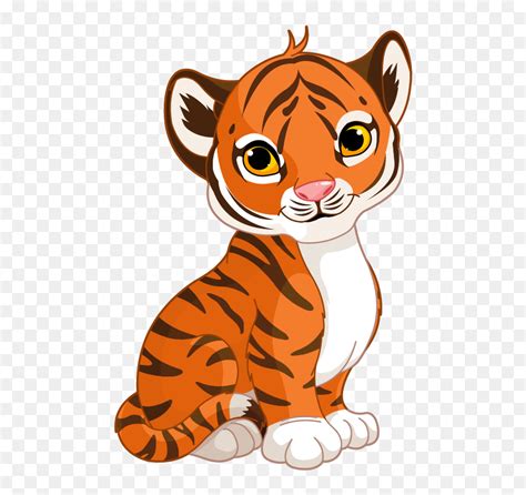 Baby Tiger Cute Cartoon Tiger Cub Hd Png Download Vhv