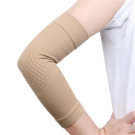 1 Pair Size S Skin Color Elastic Warm Elbow Support Compression Sleeve