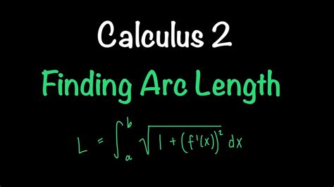 Finding Arc Length Calculus 2 Mathtv With Professor V Youtube