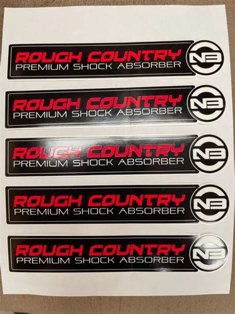 Rough Country N3 5 Shock Decal Sticker Set Of 5 Pieces 1549 Picclick