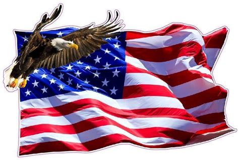 American Flag Soaring Eagle V2 Decal Nostalgia Decals Patriotic Vinyl