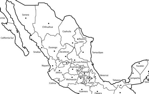 Total Imagen Republica Mexicana Mapa Con Nombres Y Capitales Consejotecnicoconsultivo Com Mx