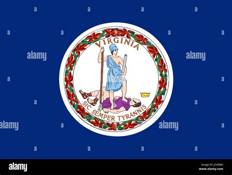Ilustraci N De La Bandera Del Estado De Virginia En Los Estados Unidos Fotograf A De Stock Alamy