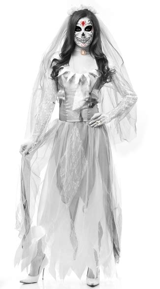 Ghost Bride Costume Scary Bride Costume Dia De Los Muertos Bride Costume