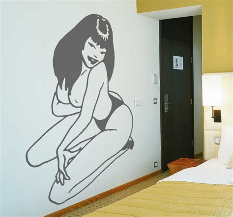 Nude Pin Up Girl Wall Sticker Tenstickers